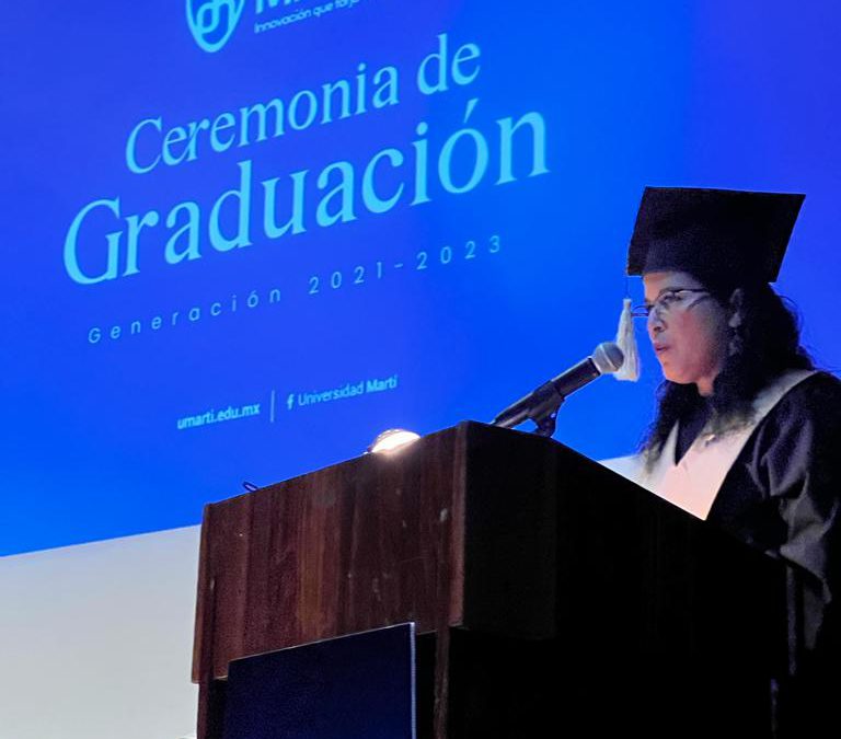 Graduación 2023 – Eva Heidi Domínguez Hipólito, representate de egresados